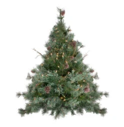 3' Pre-Lit Country Mixed Pine Artificial Christmas Wall Or Door Tree - Clear Lights