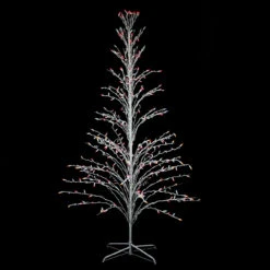 9' Pre-Lit Christmas Cascade Twig Tree Outdoor Yard Art Decoration - Multi-Color Lights