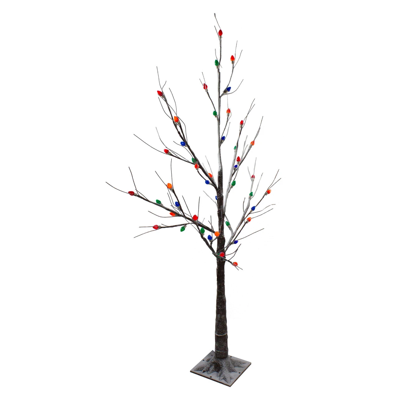 4' Pre-Lit LED Brown Artificial Christmas Tree- Multi-Colored Lights 4 4' Pre-Lit LED Brown Artificial Christmas Tree- Multi-Colored Lights - Image 4