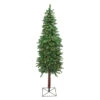 7' Pre-Lit Slim Two-Tone Alpine Artificial Christmas Tree - Clear Lights