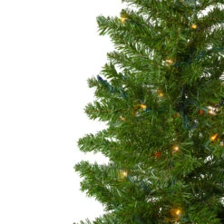 7.5' Pre-Lit Pencil Canadian Pine Artificial Christmas Tree - Multicolor Lights -Xmas Trees Shop northlightv27349 1 95700.1667573692