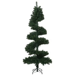 7' Green Slim Spiral Pine Artificial Christmas Tree - Unlit