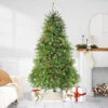 7.5' Pre-Lit Full Northern Pine Artificial Christmas Tree - Multicolor LED Lights