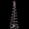 4ft Lighted Spiral Christmas Tree With Star Tree Topper, Multi Lights