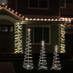 Set Of 3 Clear Lighted Spiral Christmas Trees - 3', 4', And 6' -Xmas Trees Shop ys wwtree medium 2 38938.1667530467
