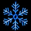 25" Lighted Blue And White Snowflake Christmas Decoration